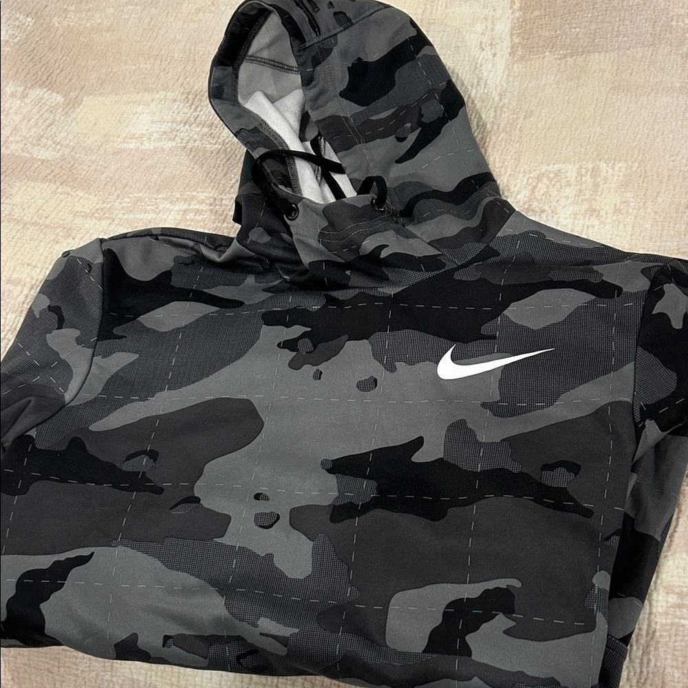 Nike Black and Gray Camo Hoodie small men’s